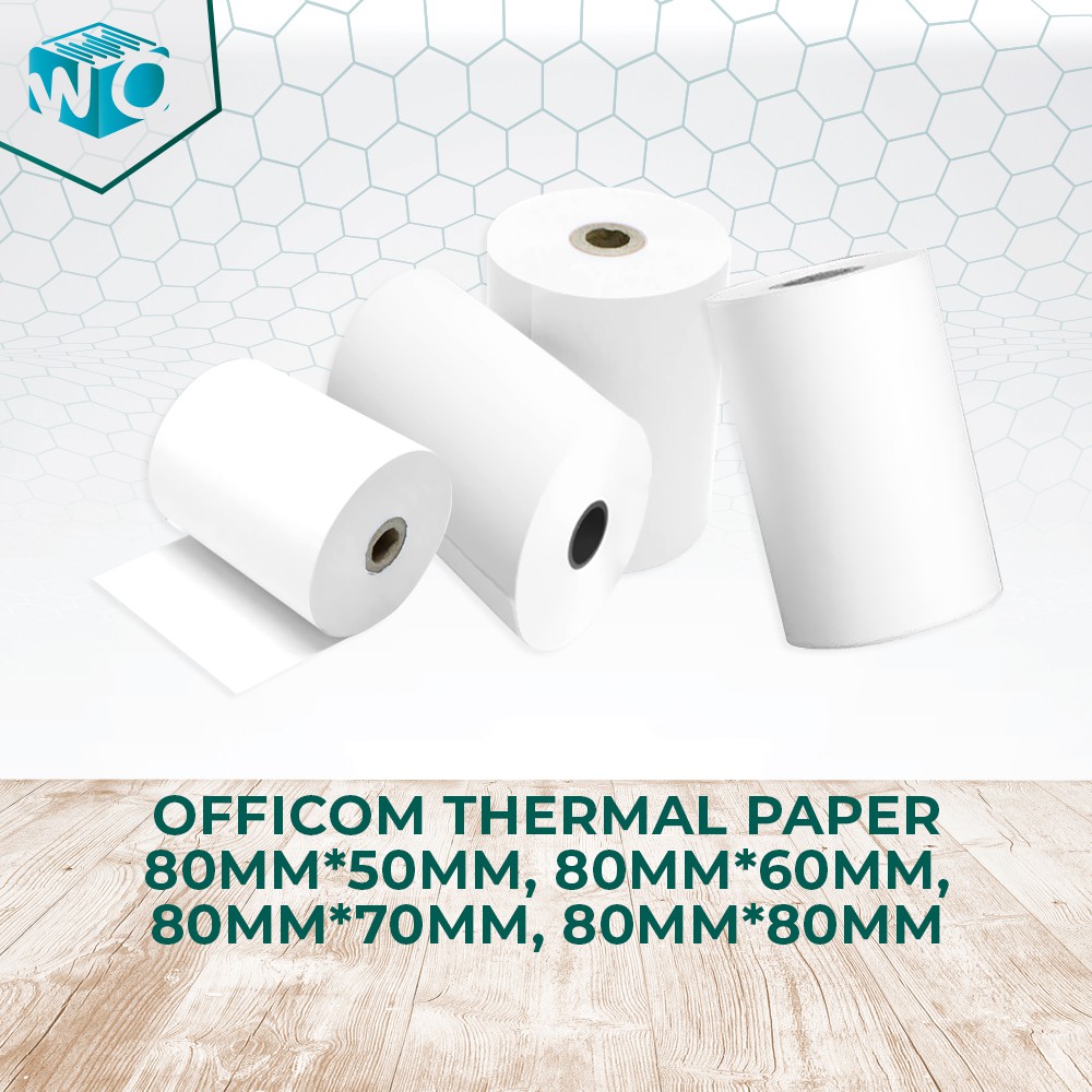 Thermal paper for Thermal Printer 80 x 80mm, 80 x 70mm, 80 x 60mm, 80 x