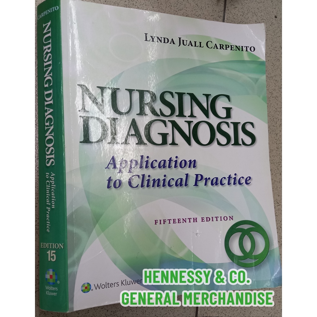 Nursing Diagnosis Application To Clinical Practice By Lynda Juall 