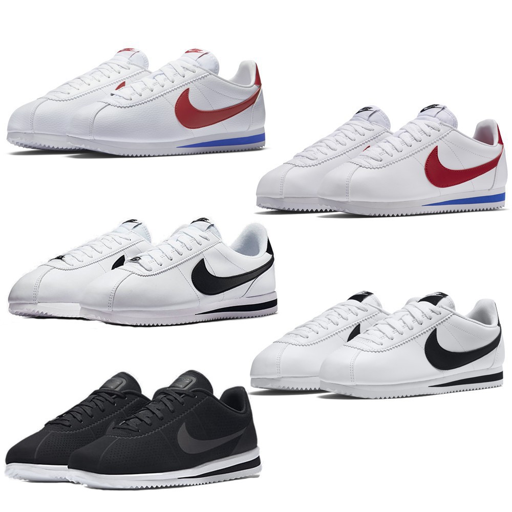 nike cortez womens white red blue