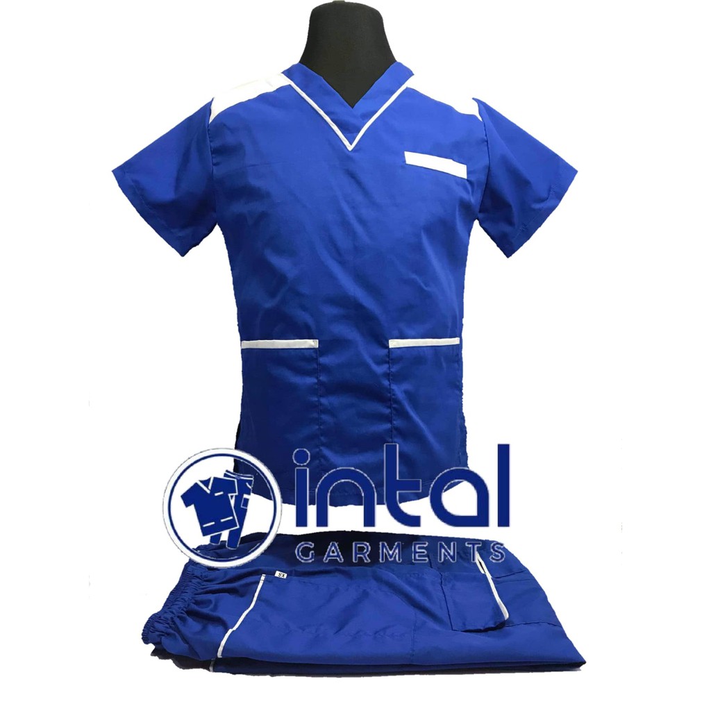 SCRUB SUITS Uniform Polycotton Cargo 09 R. Blue Beige Shopee