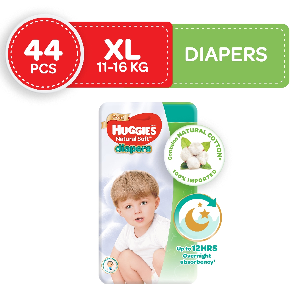 Huggies Natural Soft Diapers XL 44 pcs Shopee Philippines