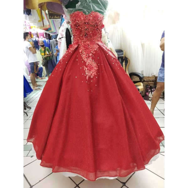 debut gown red