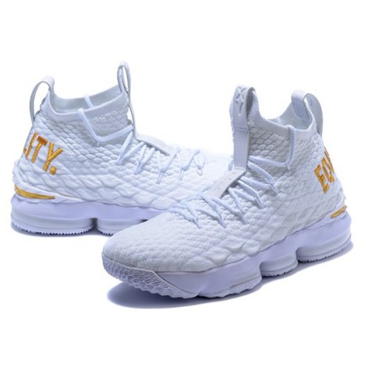 white and gold lebron 15