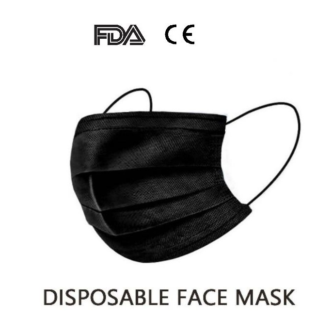 COD Black Surgical Face Mask 3ply 50pcs with Box Shopee Philippines