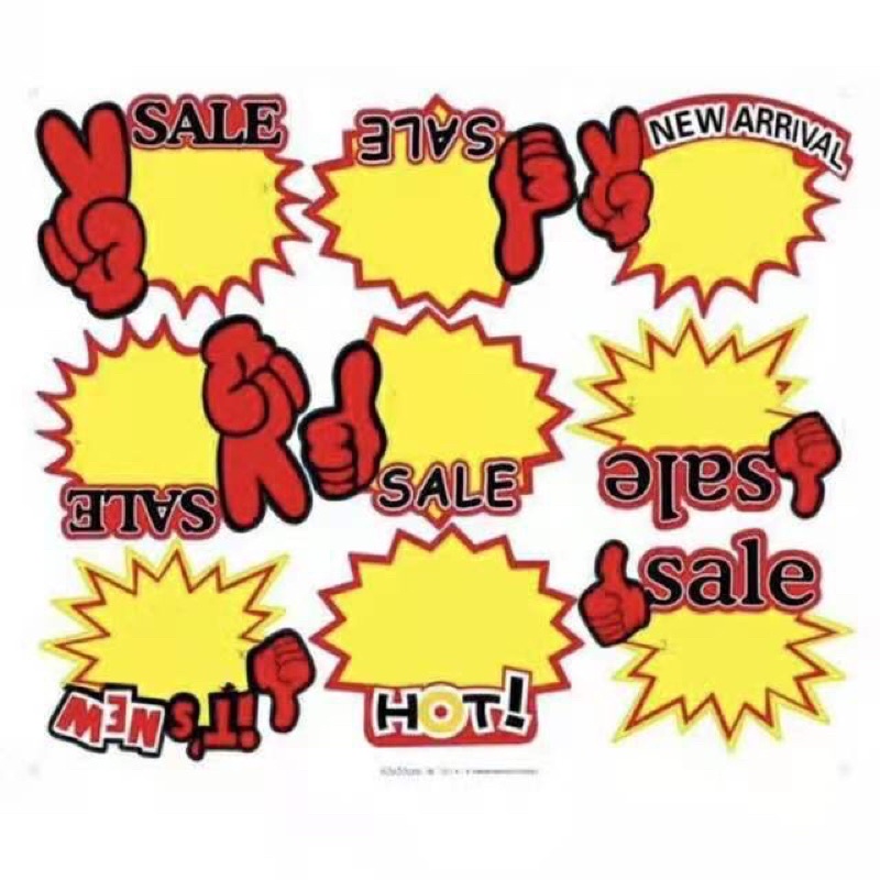 MGSS PH Pop Promotion Tag Price Label 10pcs per pack(Randomly Given ...