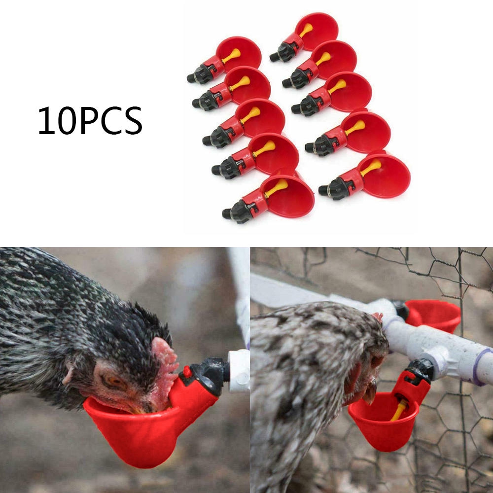 10pcs Chicken Brid Hen Water Drinking Cup Auto Poultry Drinker