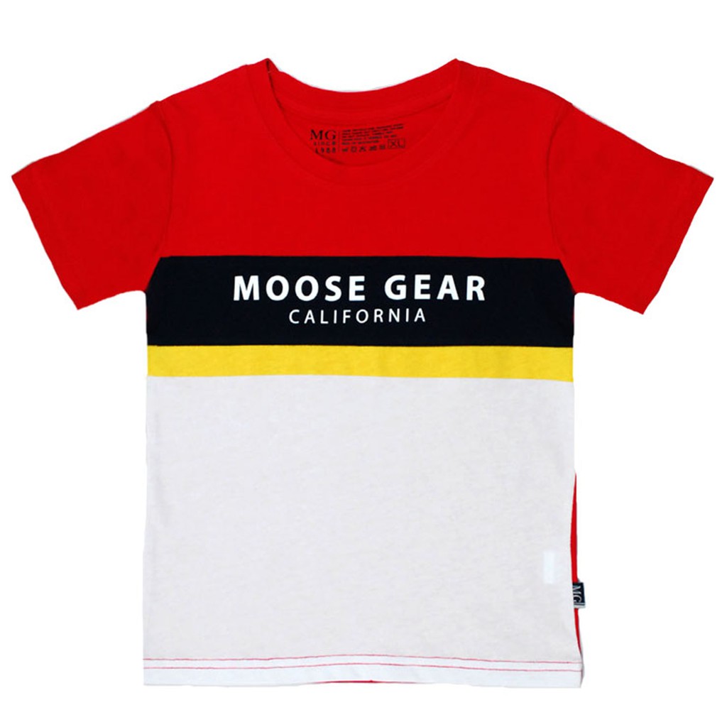 Moose Gear Red T-Shirt for boys with combi (TS-P 9088) | Shopee Philippines