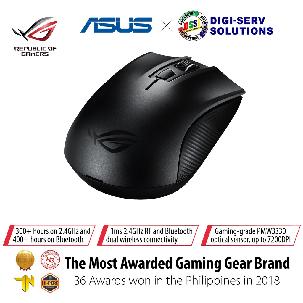 Asus Rog Strix Carry Ergonomic Wireless Gaming Mouse W Dual 2 4ghz Bluetooth Wireless Connectivity Shopee Philippines