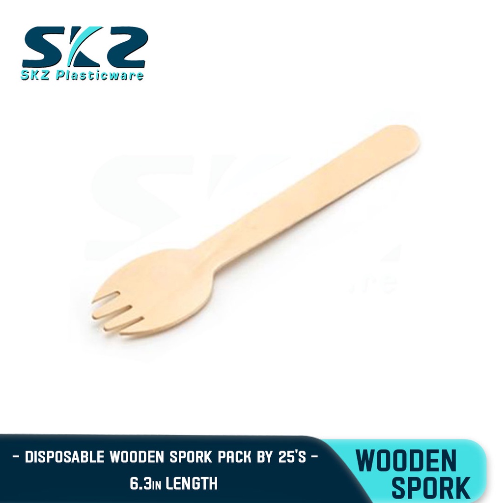 SKZ DISPOSABLE WOODEN SPORK 2550PCS/PACK Shopee Philippines