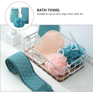 3pcs/Set Exfoliating Loofa Back Strap Scrubber Shower Body Sponge Bath Brush #1