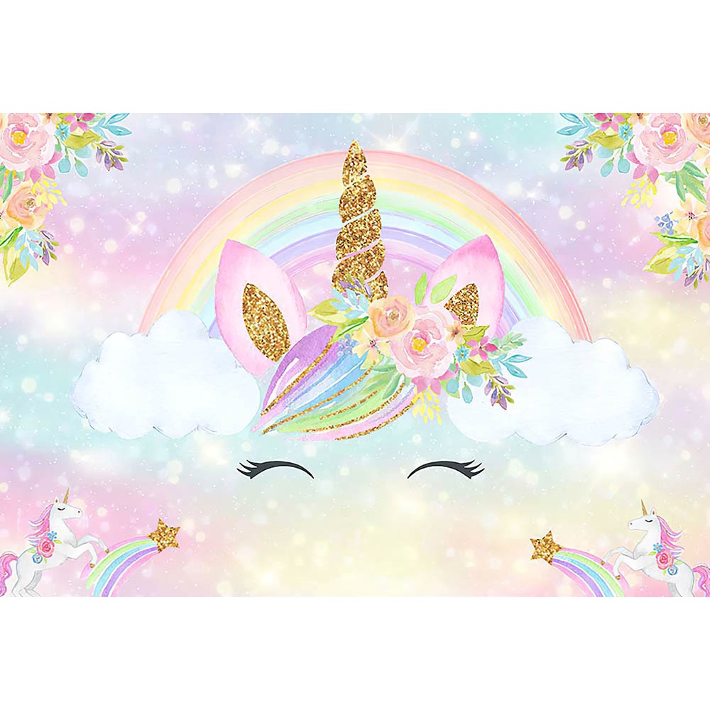 Unicorn Birthday Backdrop Happy Birthday Photo Background Girls Unicorn  Birthday Party Decoration Go | Shopee Philippines