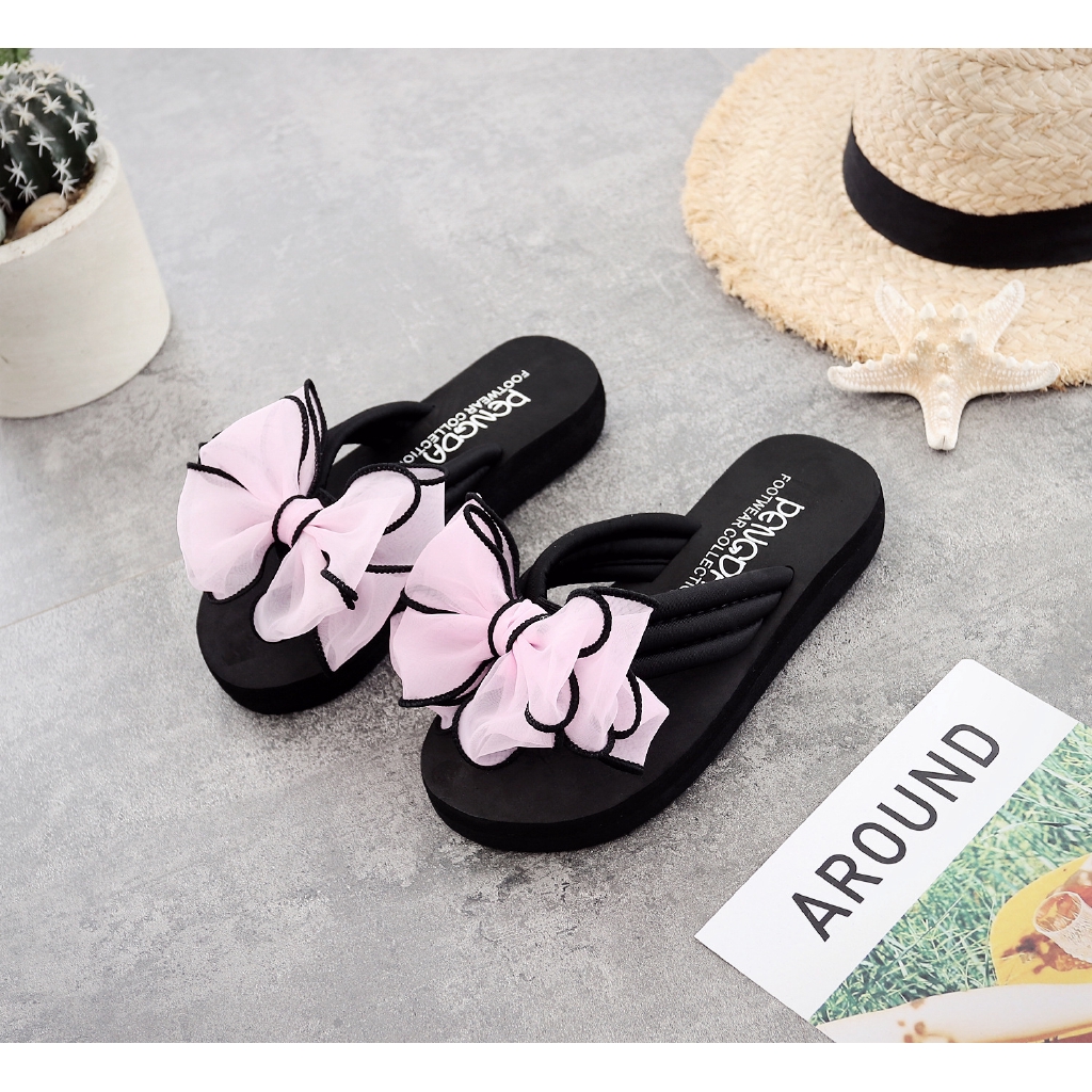 rubber wedge flip flops