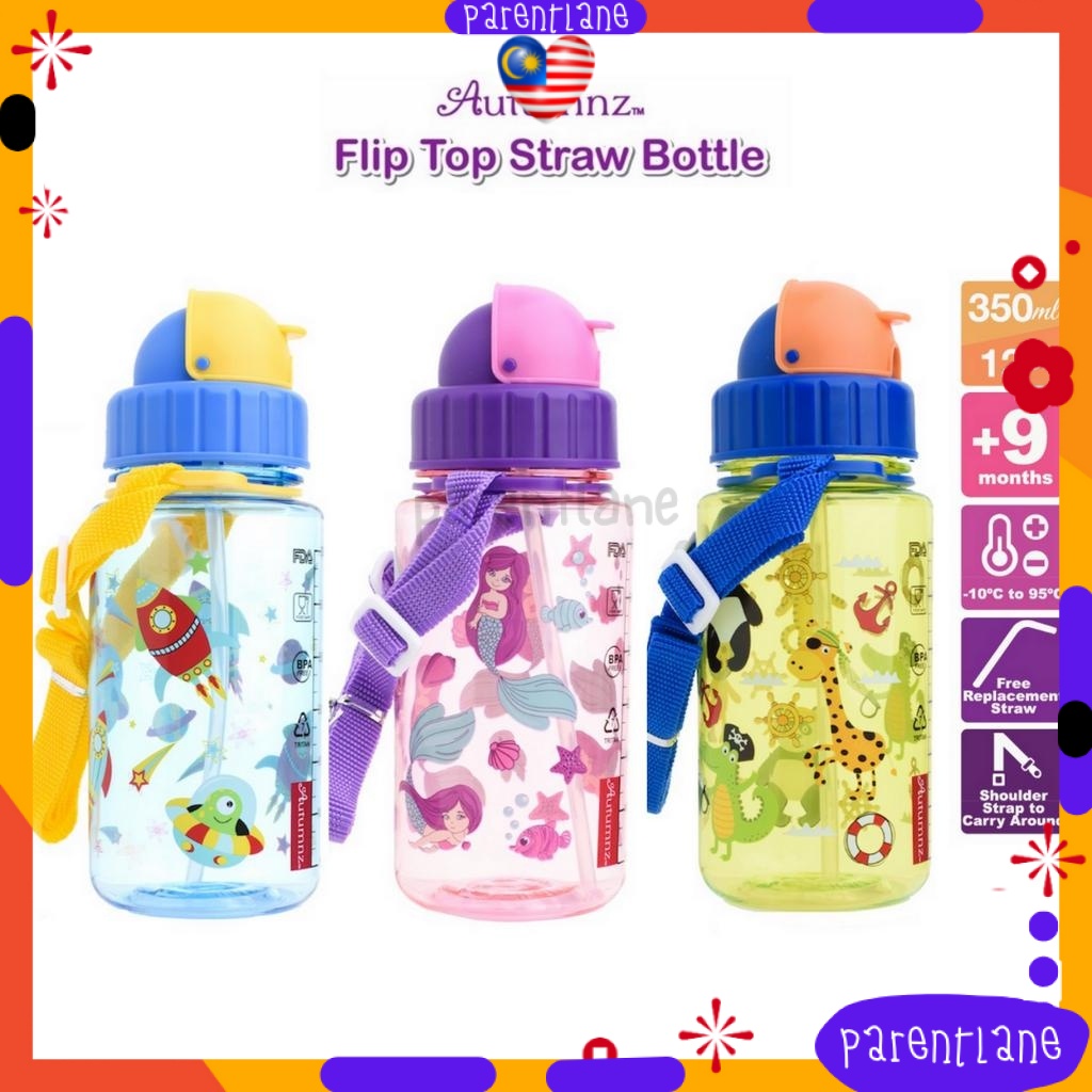 Autumnz Flip Top Straw Bottle 12oz (350ml) | Shopee Philippines