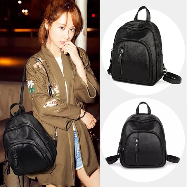 soft leather mini backpack