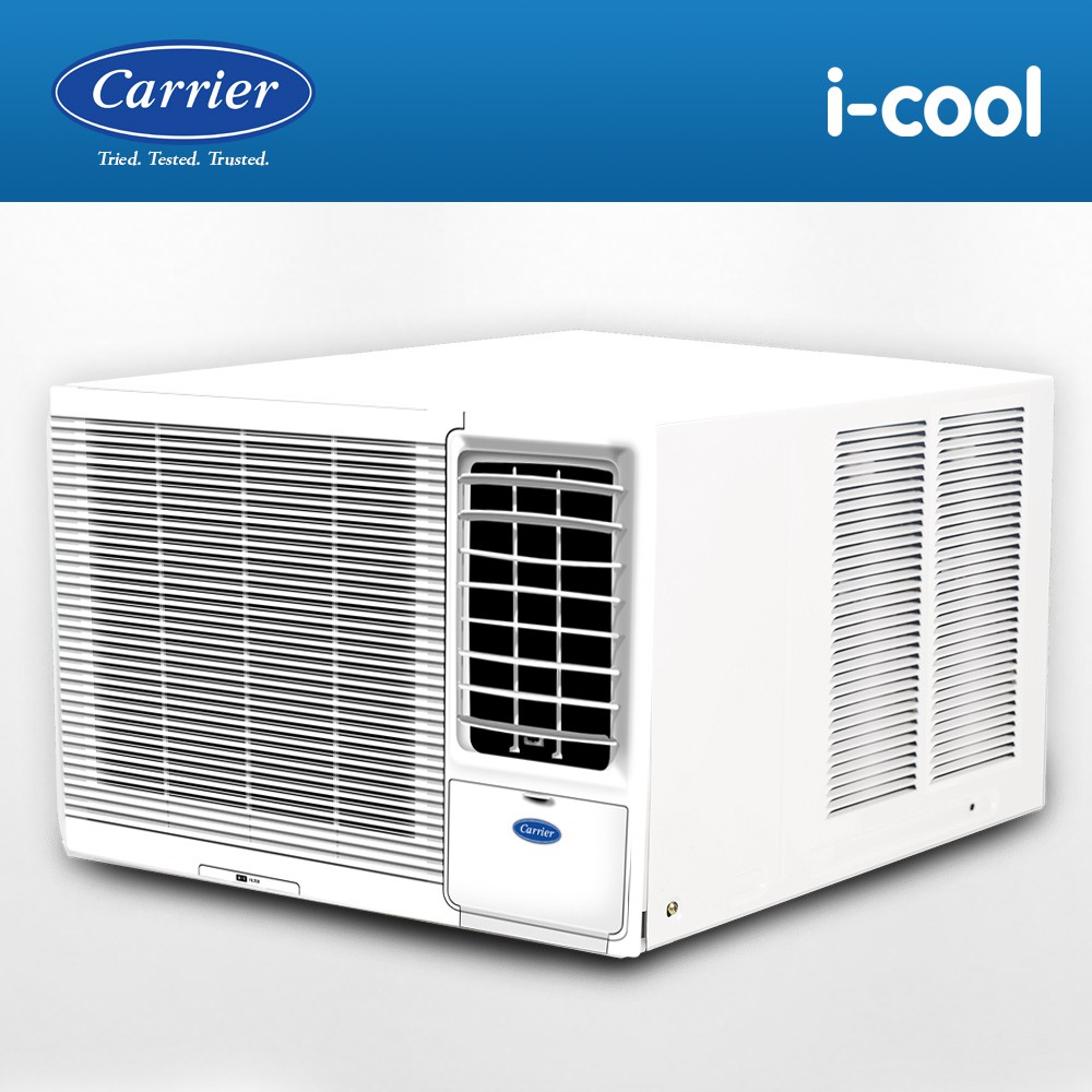 Carrier icool window type aircon, 12hr timer sd, 2.5 hp, fp ...