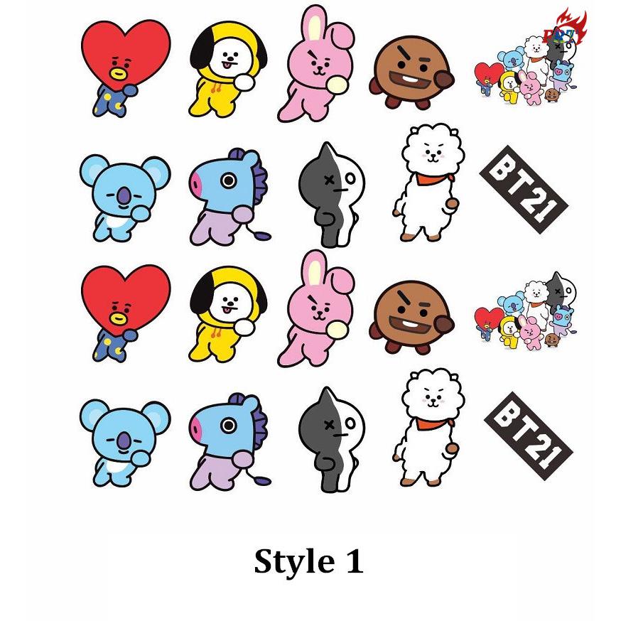 B T S B T 2 1 Q Version Laptop Skateboard Doodle Decal B T S B T 2 1 Q Version Laptop Skateboard Doodle Decal