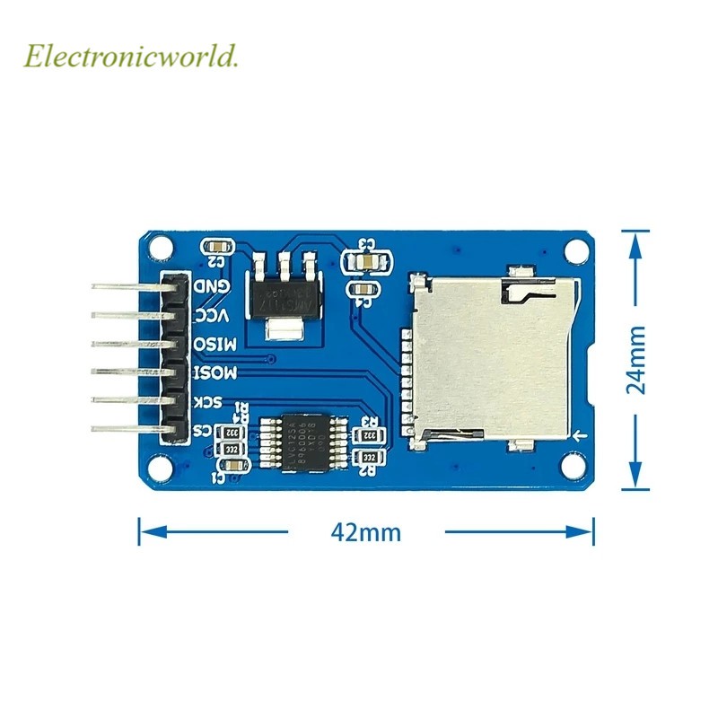 Micro Sd Card Mini Tf Card Reader Module Spi Interfaces With Level Converter Chip For Arduino 2293