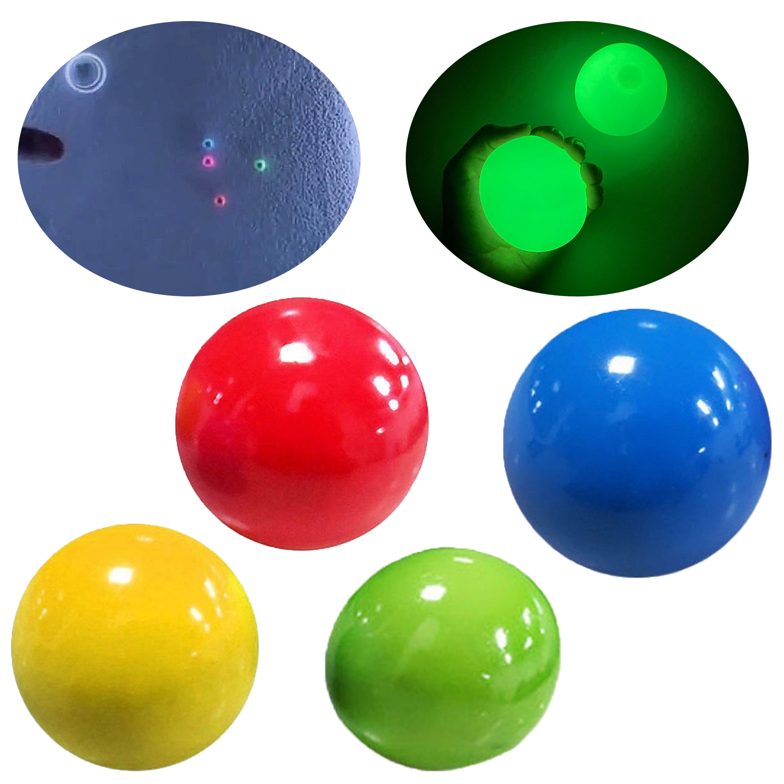 luminescent stress relief sticky balls