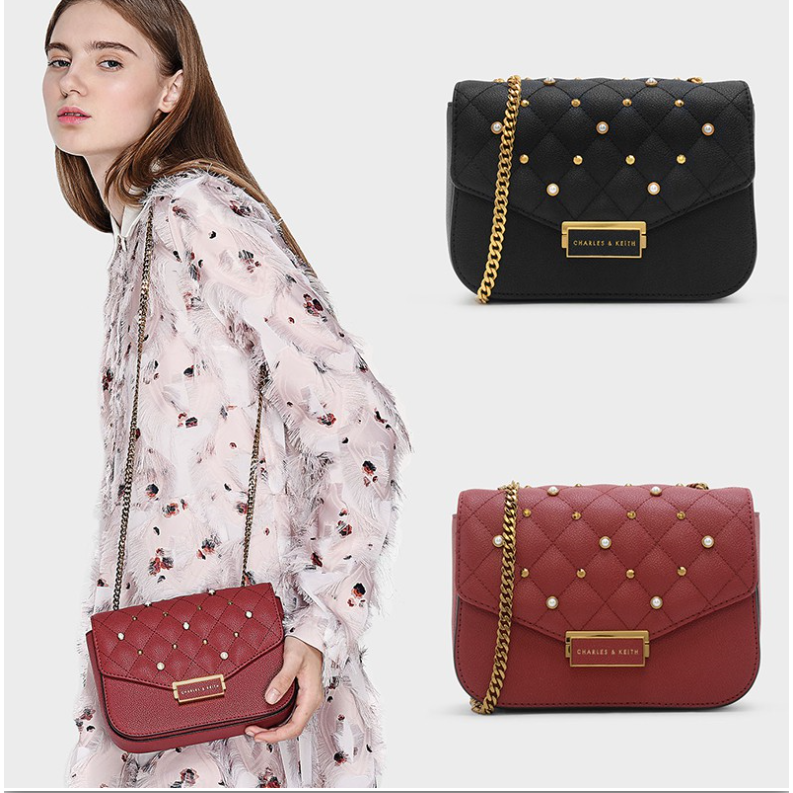 charles and keith studded bag