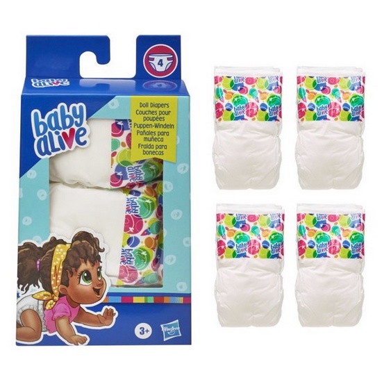 Baby Alive Doll Diapers Refill Set Of 4pcs Pampers Dolls LOFL | Shopee ...