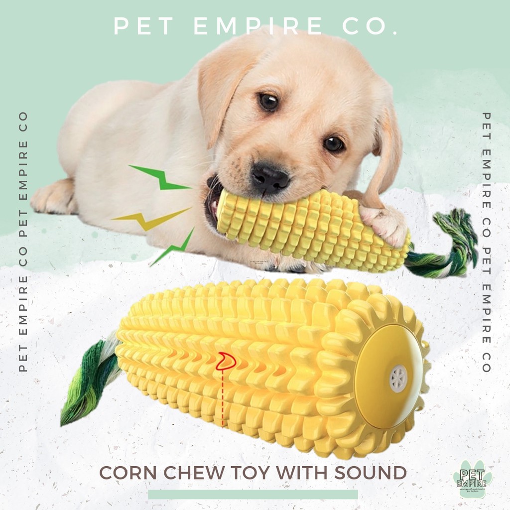Corn Cob Dog Indestructible Chew Toy for Aggressive Chewers with Dog