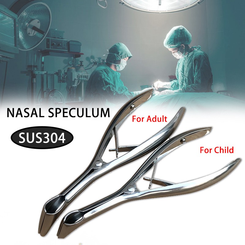 Stainless Steel Nostril Speculum Nose Mirror Nose Lens Pliers Ear Canal