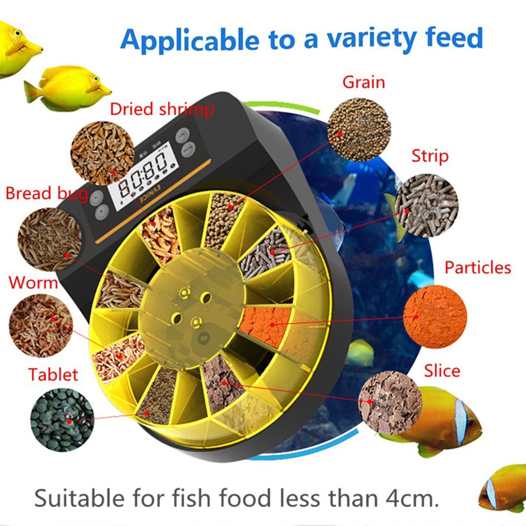 Lila Ready Digital Automatic Aquarium Fish Tank Feeder Electron