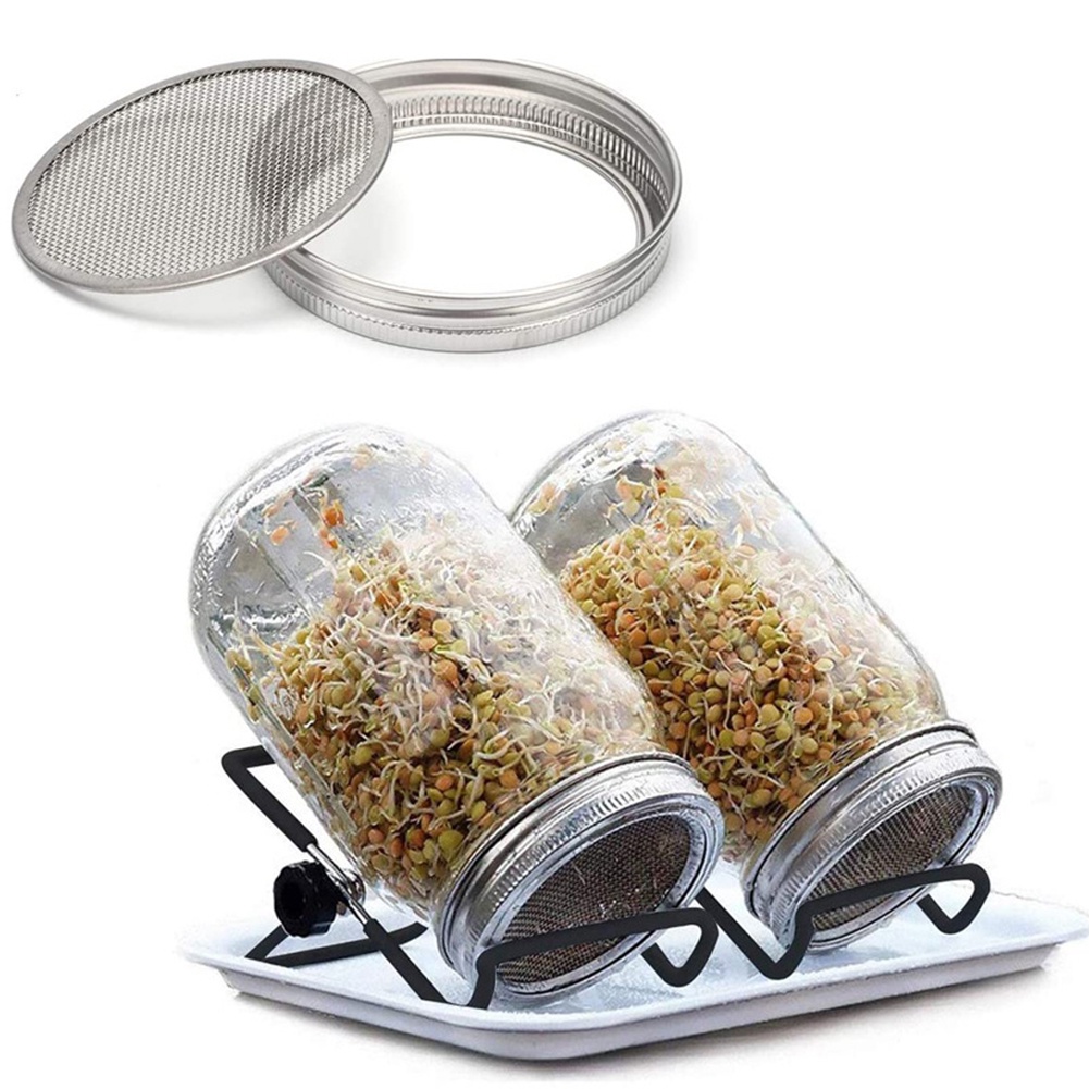 Stainless Steel Seeding Sprouting Screen Lids Filters With Stand
