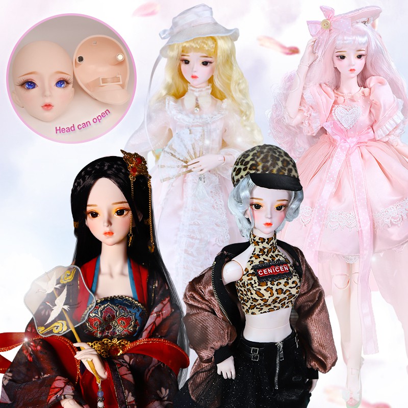 Dream Fairy 1/3 BJD Doll Full Set Princess Dress 34 Joints 62cm Ball