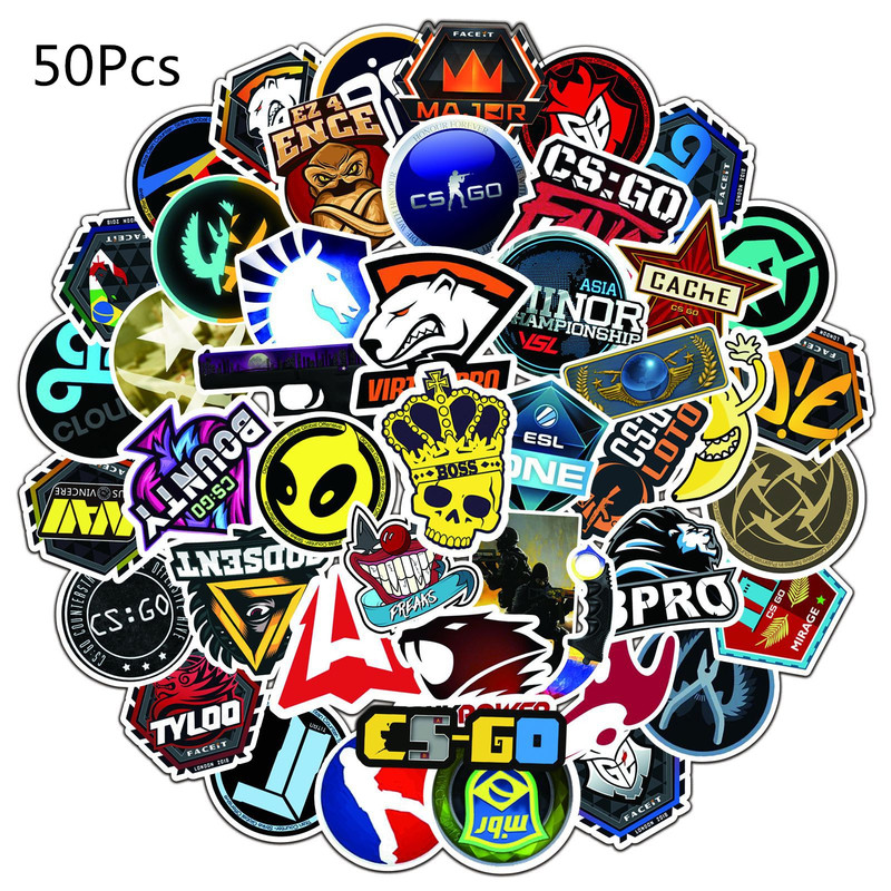 Z&M CounterStrikeCSGO Stickers 50Pcs/Set Game Waterproof Stickers