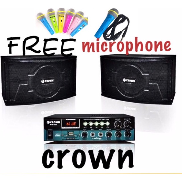 crown speaker with amplifier