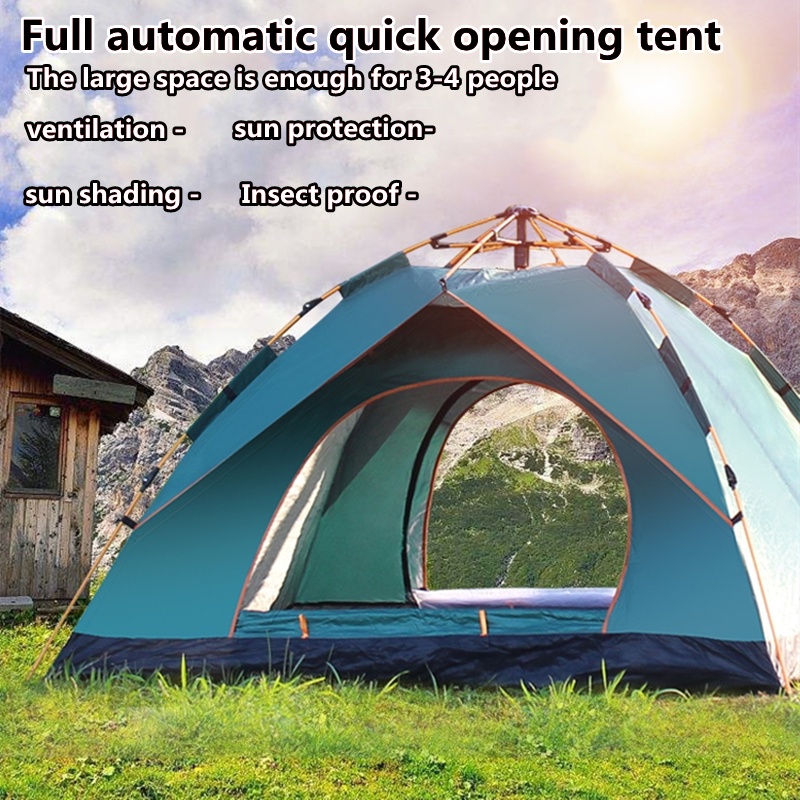 4-5 Person 2m*2m Fully Automatic Tent Outdoor Foldable Camping Auto ...