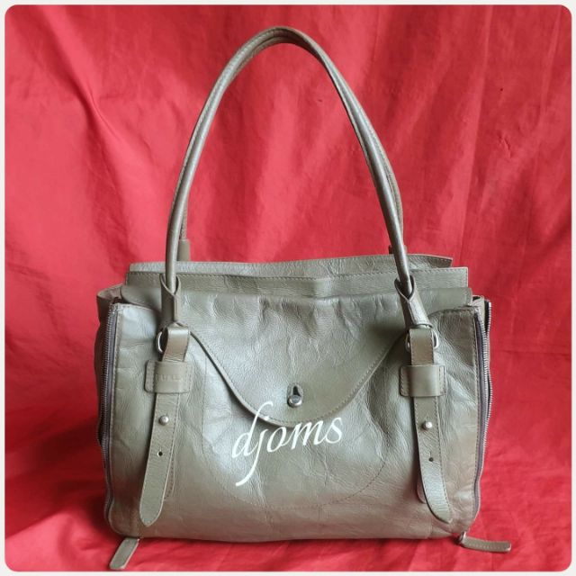 leather work tote shoulder bag