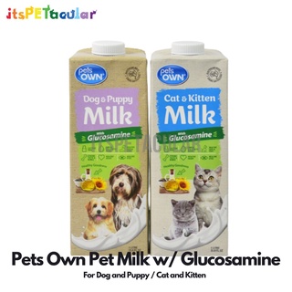 Pets Own Pet Milk with Glucosamine 1 Liter (For Dog and Puppy / Cat and Kitten)