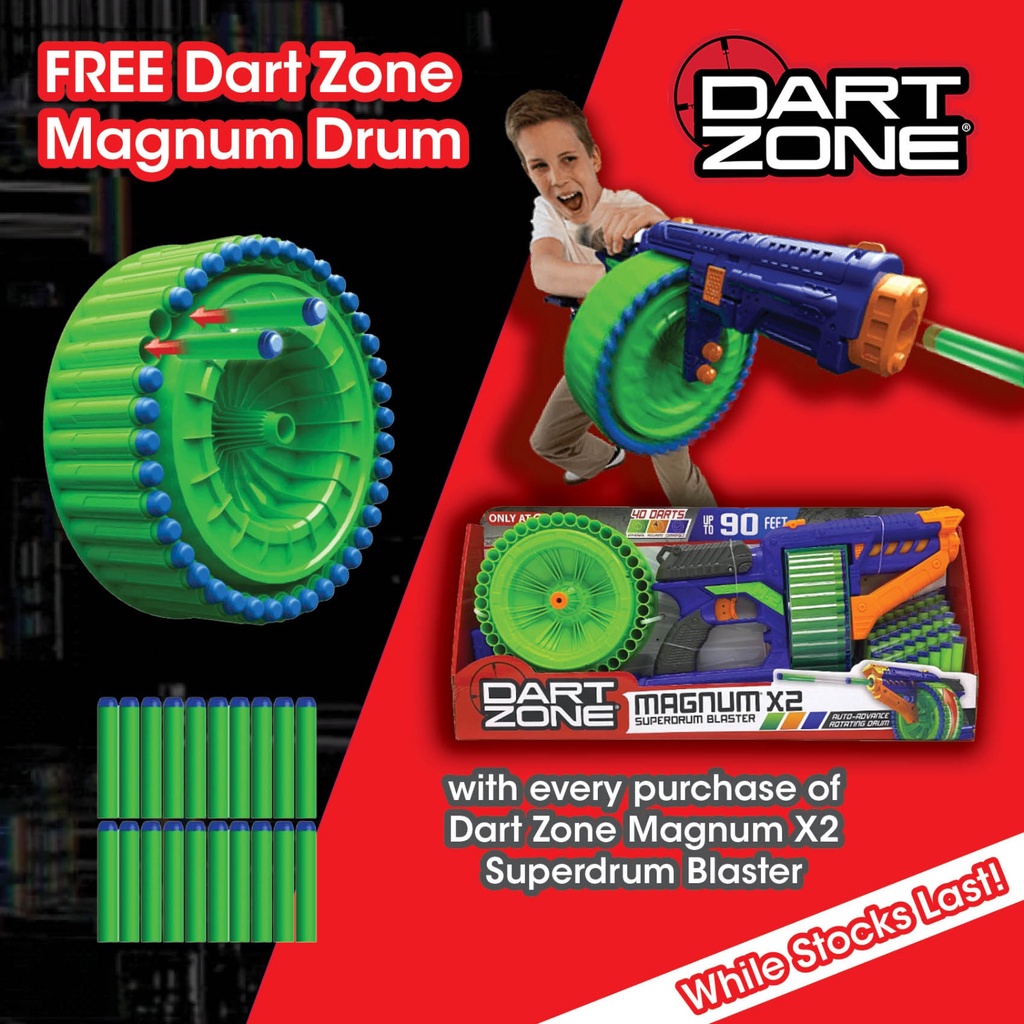 Dart Zone Magnum X2 Superdrum Blaster - Free Magnum Drum | Shopee ...