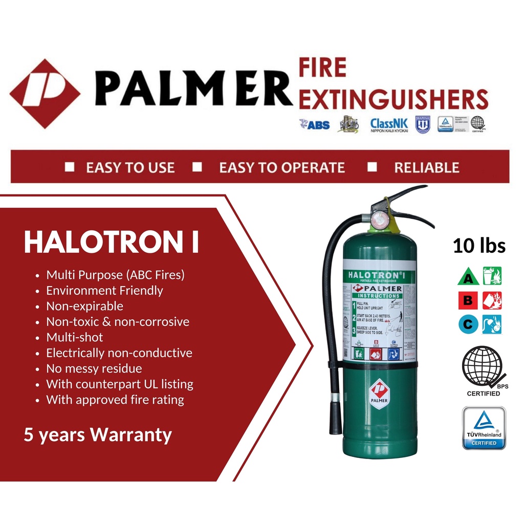 Halotron® I Fire Extinguishers 10 Lbs Portable 