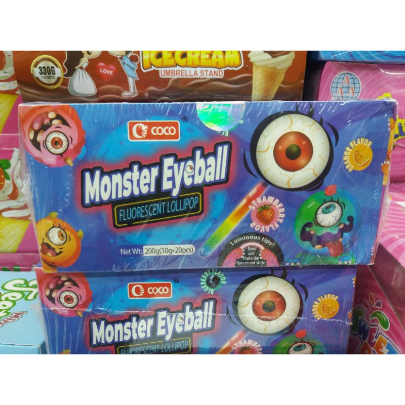 MONSTER EYEBALL FLUORESCENT LOLLIPOP 20PCS Shopee Philippines