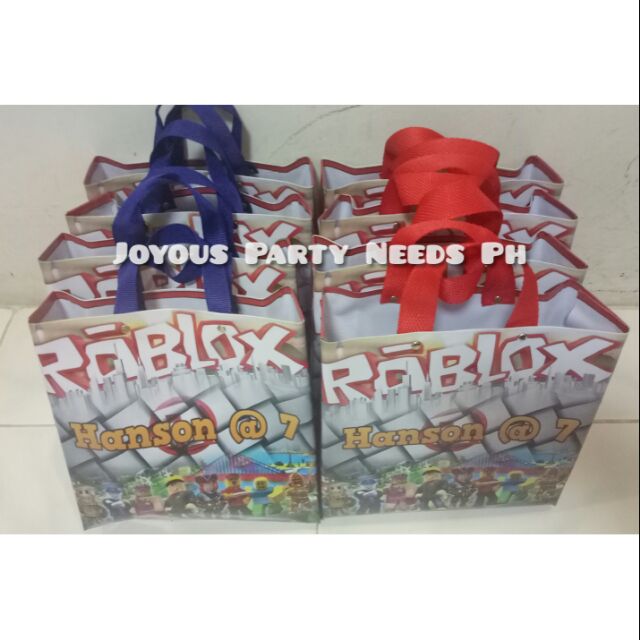 Roblox Red Handled Favor Goodie Bags Paper Bags - red roblox party favor bags goodie bags loot bags birthday party supplies boys paper bags