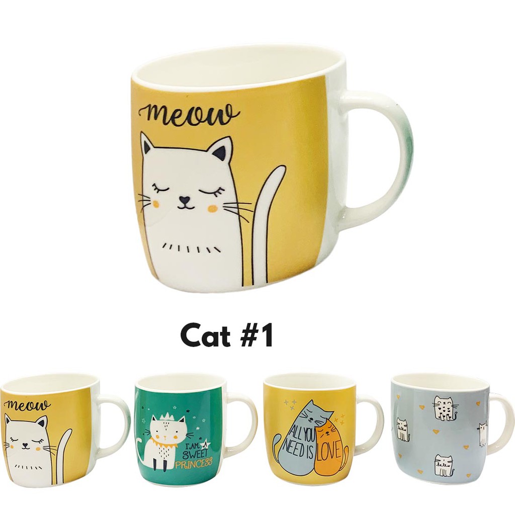 Cat Kitty Ceramic Mug 350 ml | Shopee Philippines