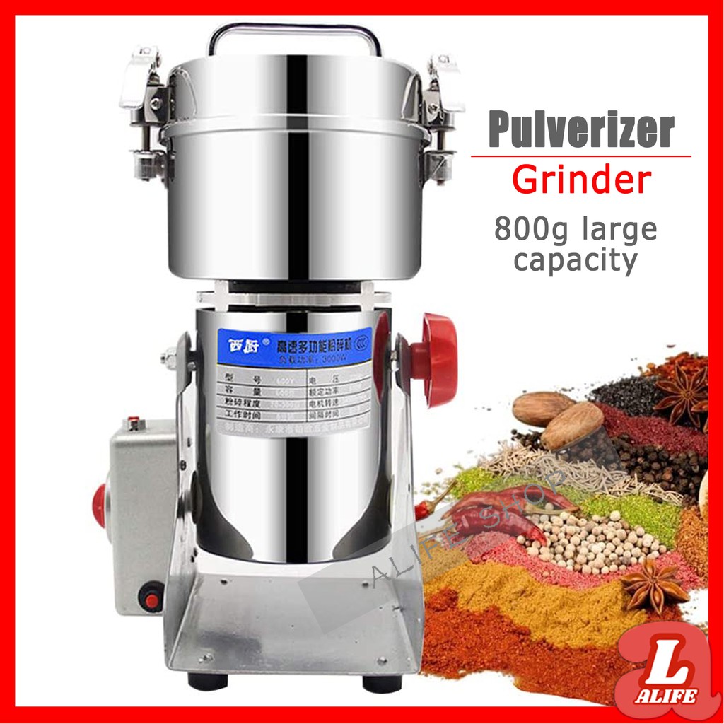 Electric grinder herbal grinder coffee grinder / 800g stainless steel