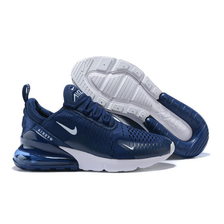 nike air max 270 navy blue and white