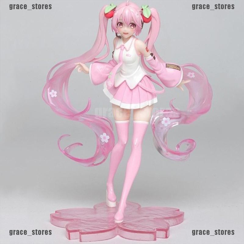 Grace Stores High Quality Anime Miku Pink Sakura Miku Pvc Statue Figure Model Toys Shopee Philippines