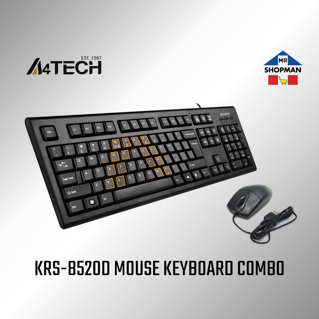 A4Tech Keyboard and Mouse Combo KRS8520D Shopee Philippines