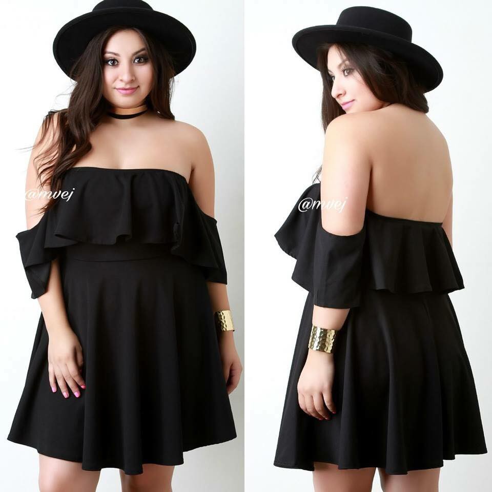 off shoulder dress for chubby