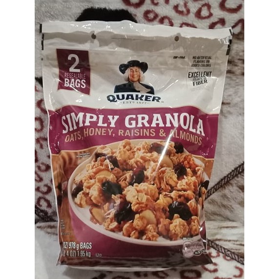 Us Quaker Simply Granola Oats Honey Raisins And Almonds Sold Per Bag Shopee Philippines