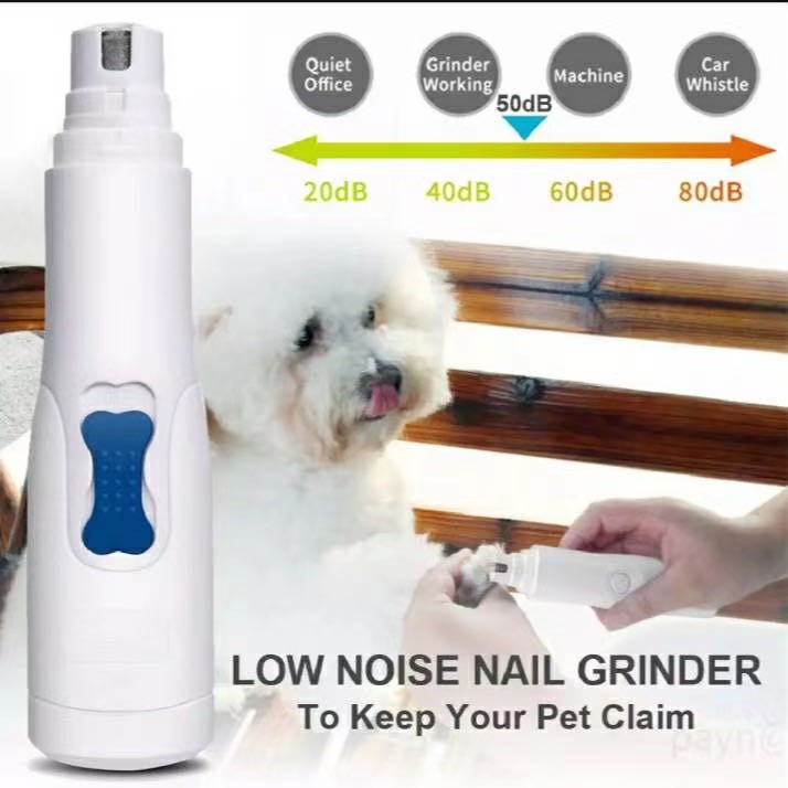 Dog Nail Grinder Quiet - Professional 2-Speed Electric Pet Nail Trimmer Guard Rechargeable Painless Claw Grinder Small Medium Large Dogs Cats
