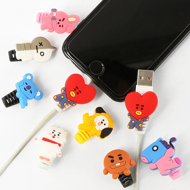 HOT KPOP BTS Cable Bite USB Charging Cable Protector Cord Cable Funny