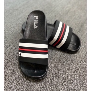 fila black slippers