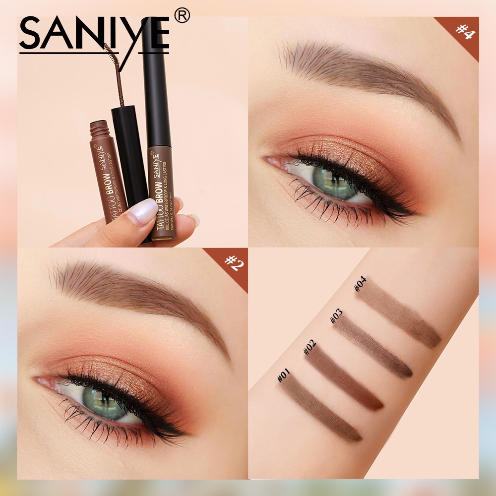SANIYE Eyebrow Gel Liquid Eyebrow Dye Waterproof Long Lasting Eyebrow