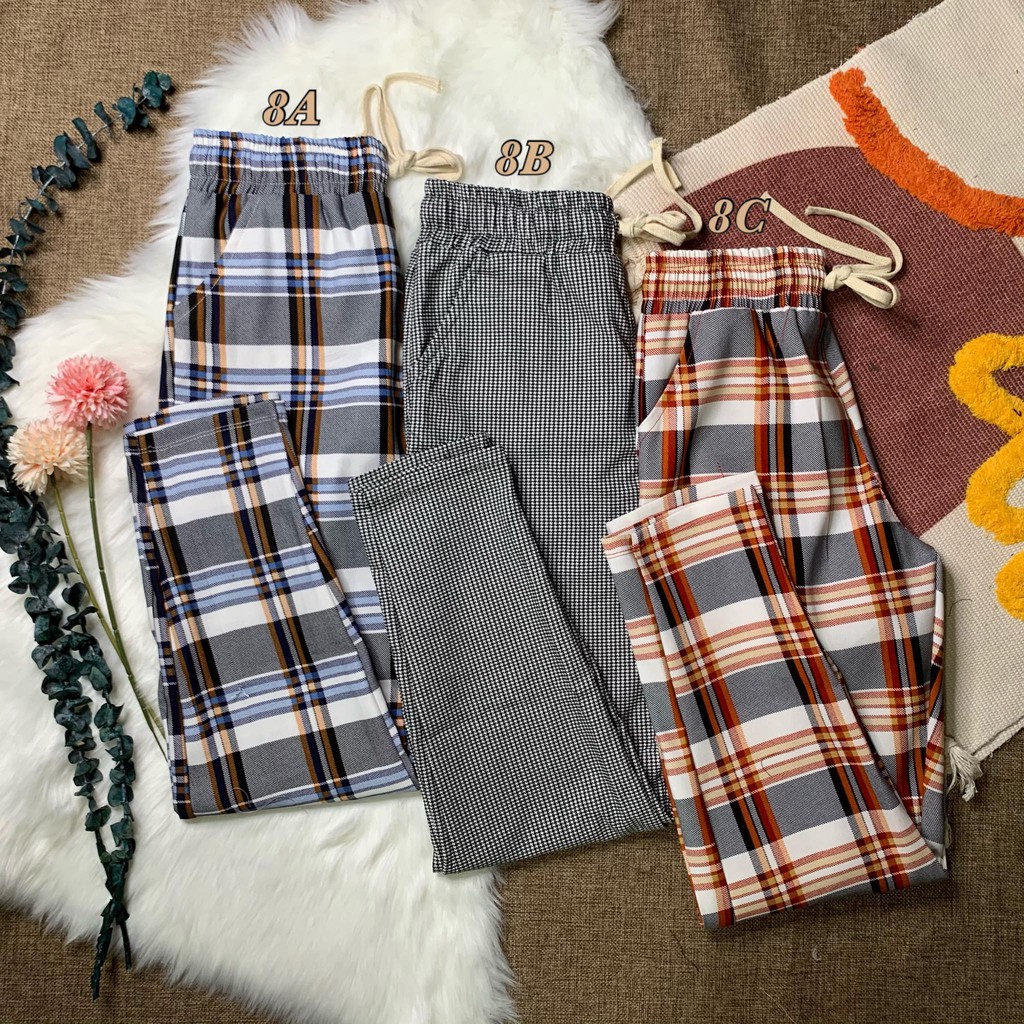plaid pants shopee